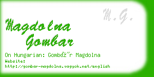 magdolna gombar business card